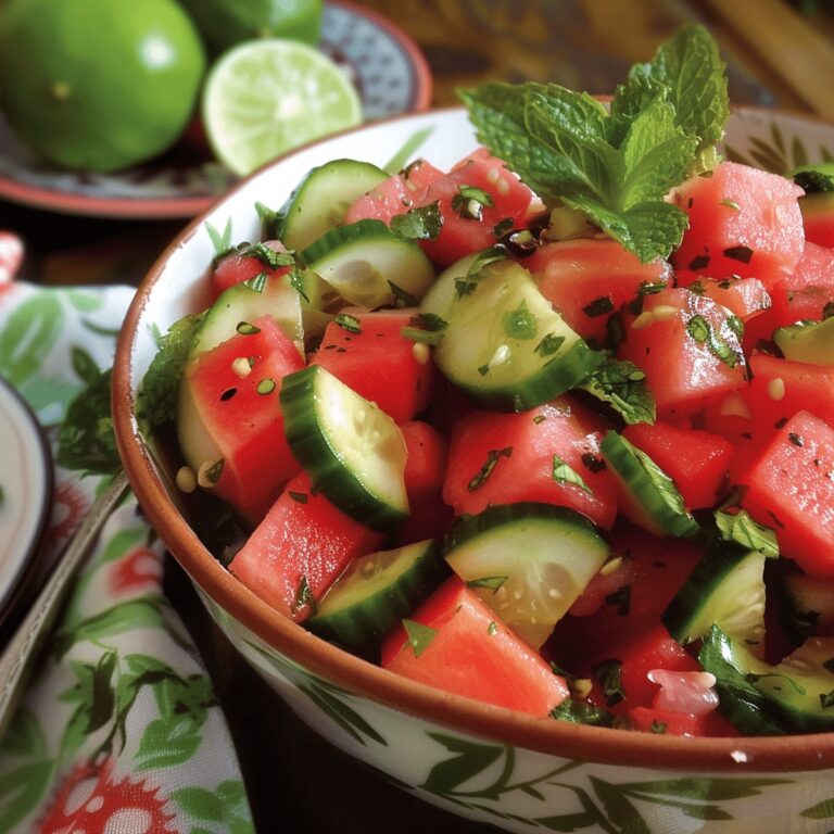 Watermelon and Cucumber Salad Recipe