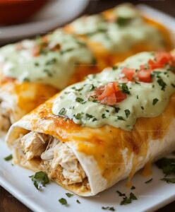 Smothered Baked Chicken Burritos Recipe
