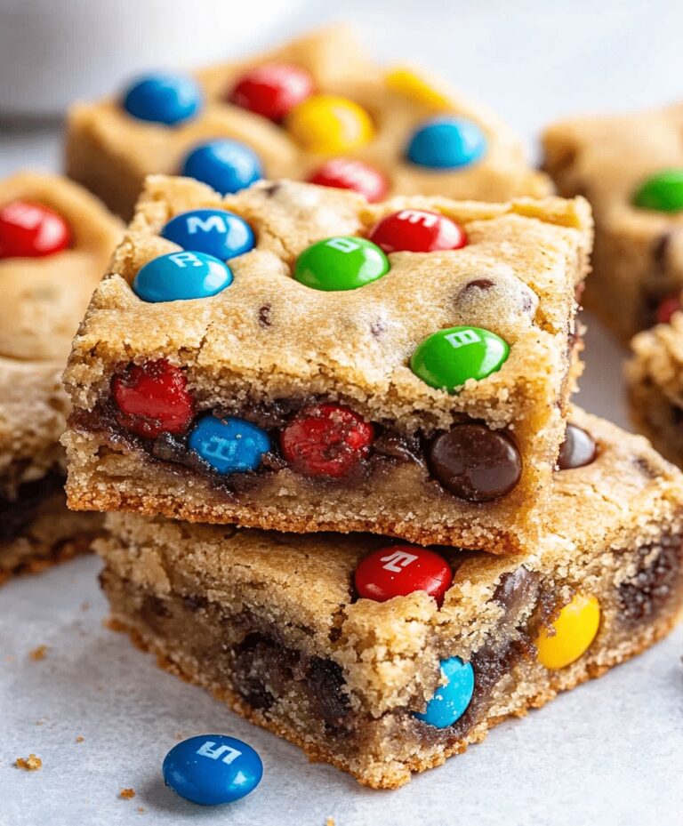 M&M Cookie Bars Recipe