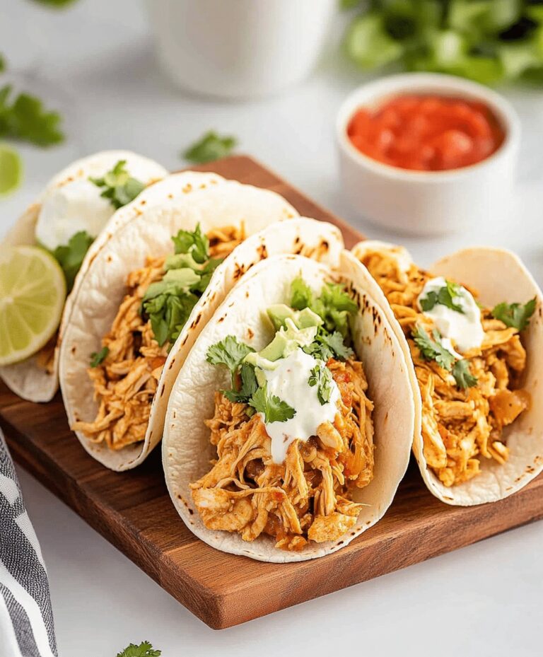 Slow Cooker Queso Chicken Tacos Recipe