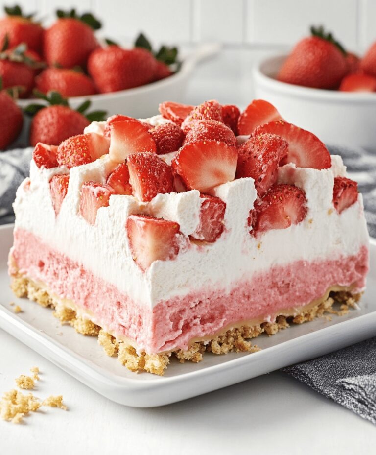 Layered Strawberry Cheesecake Lasagna Recipe