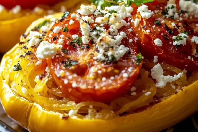Flavor-Packed Baked Feta & Tomato Spaghetti Squash Meal Recipe