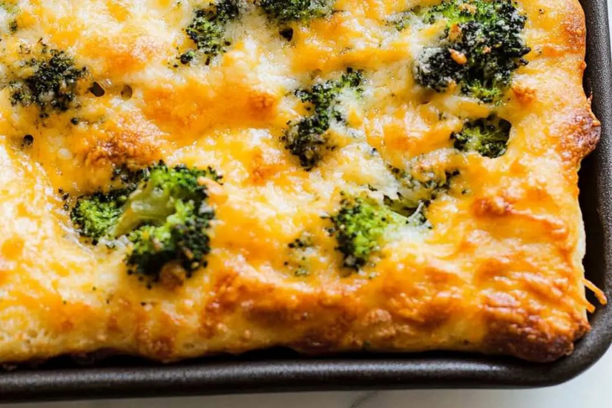 Broccoli Cheddar Focaccia Bread Recipe