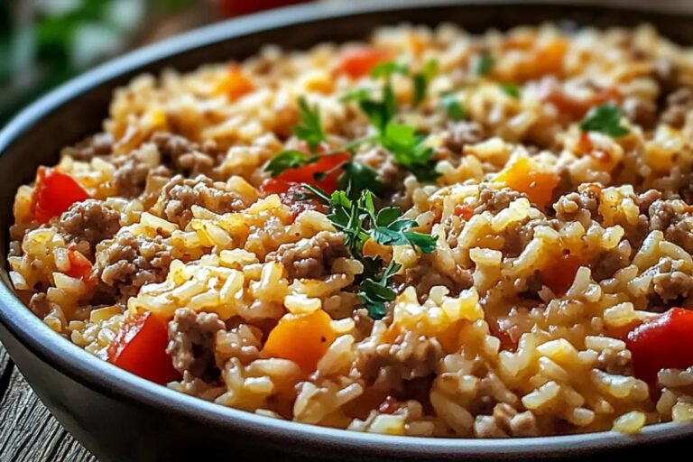 Easy Hamburger Rice Casserole Recipe