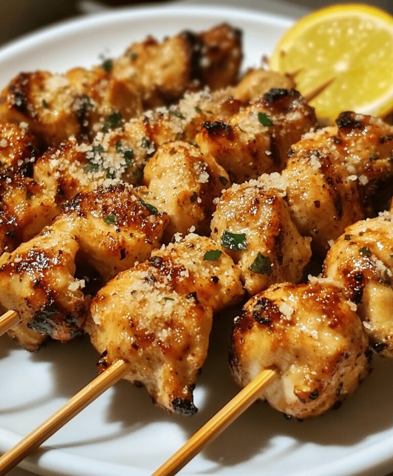 Garlic Parmesan Chicken Skewers Recipe