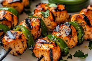 Spicy Honey Jalapeno Chicken Skewers With Cilantro Lime Dip Recipe