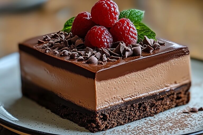 Triple Chocolate Mousse Cake Recipe