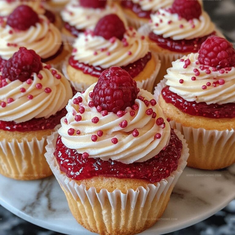 Lemon Raspberry Jam Cupcakes Recipe