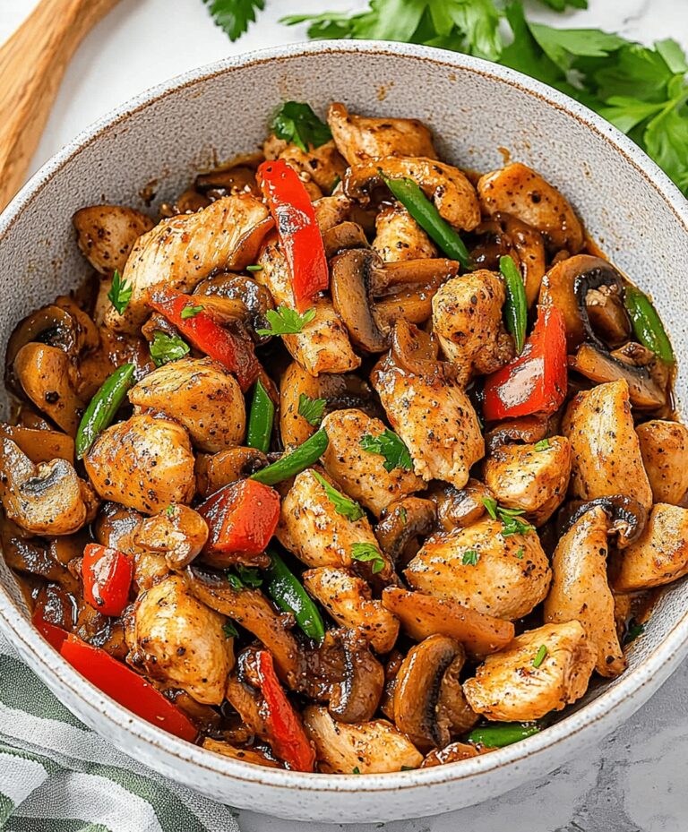 Black Pepper Chicken With Mushrooms Recipe