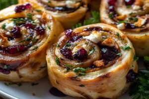 Cranberry Feta Pinwheels Recipe