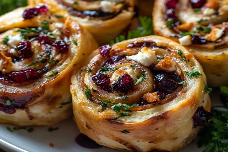 Cranberry Feta Pinwheels Recipe