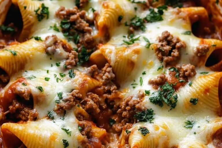 Fast Stuffed Shells with Ground Beef Recipe