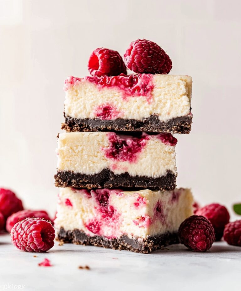 White Chocolate Raspberry Cheesecake Bars Recipe