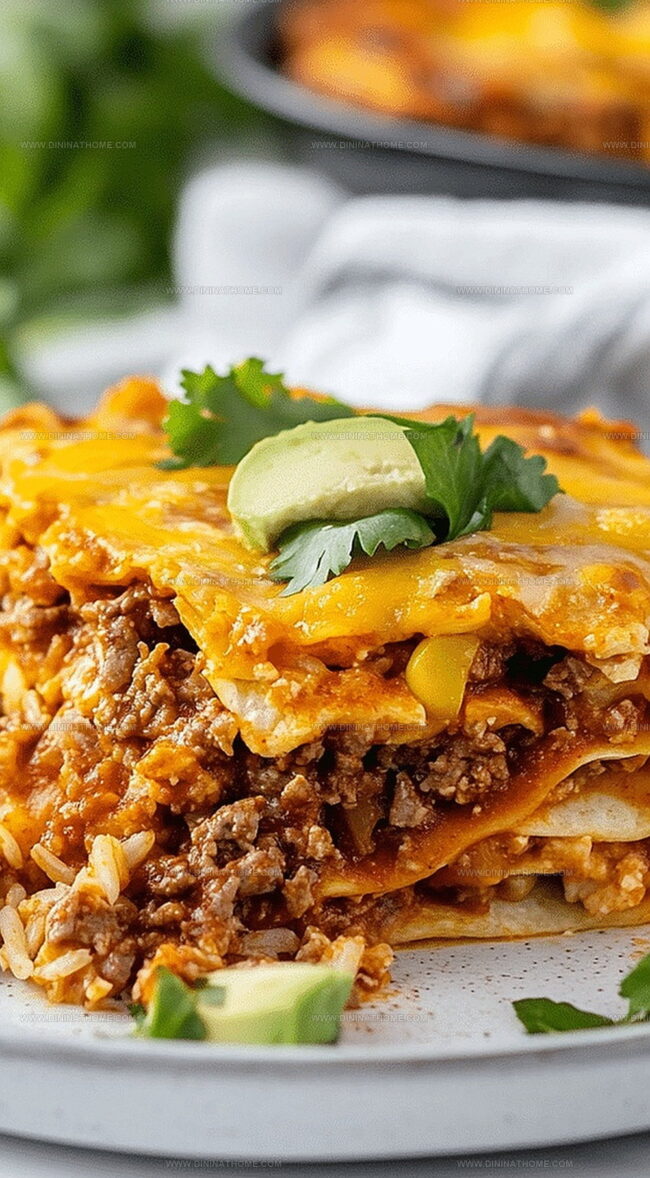 Beef Enchilada Casserole With Rice Recipe Everyone Enjoys