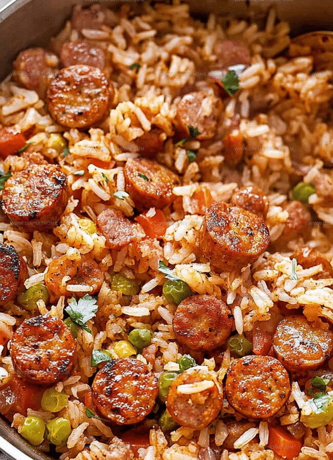 Store Sausage Rice Skillet For Another Meal