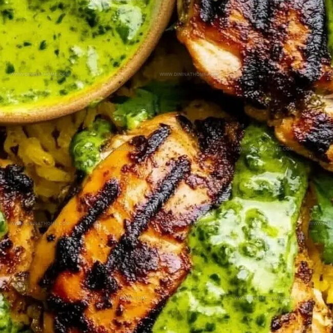 Peruvian Chicken With Rice and Zesty Green Sauce