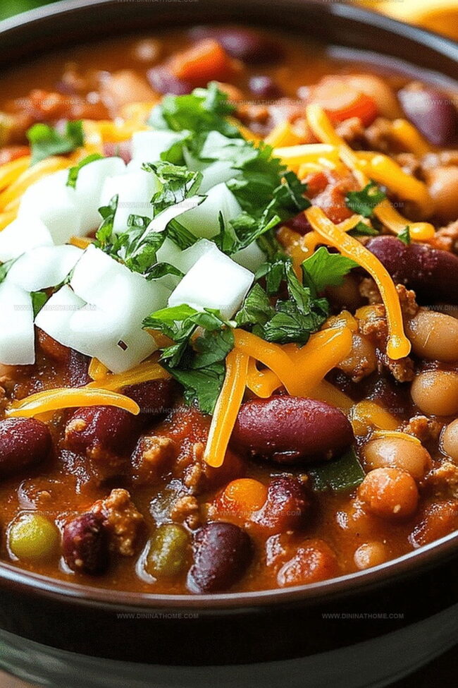 Easy Three Bean Chili With Lots Of Texture