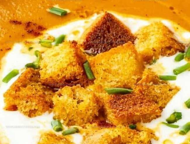 Pumpkin Soup Creamy Simmering Steps