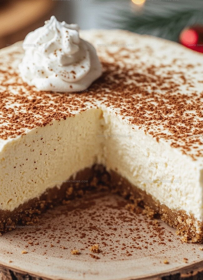 Chill Eggnog Cheesecake Before Reuse