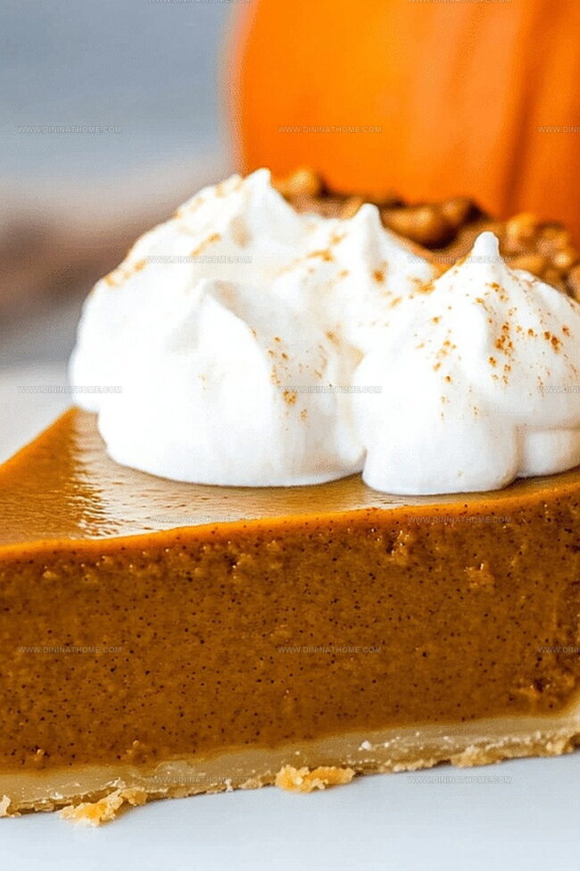 Pumpkin Pie With Sweetened Condensed Milk For A Creamy Finish