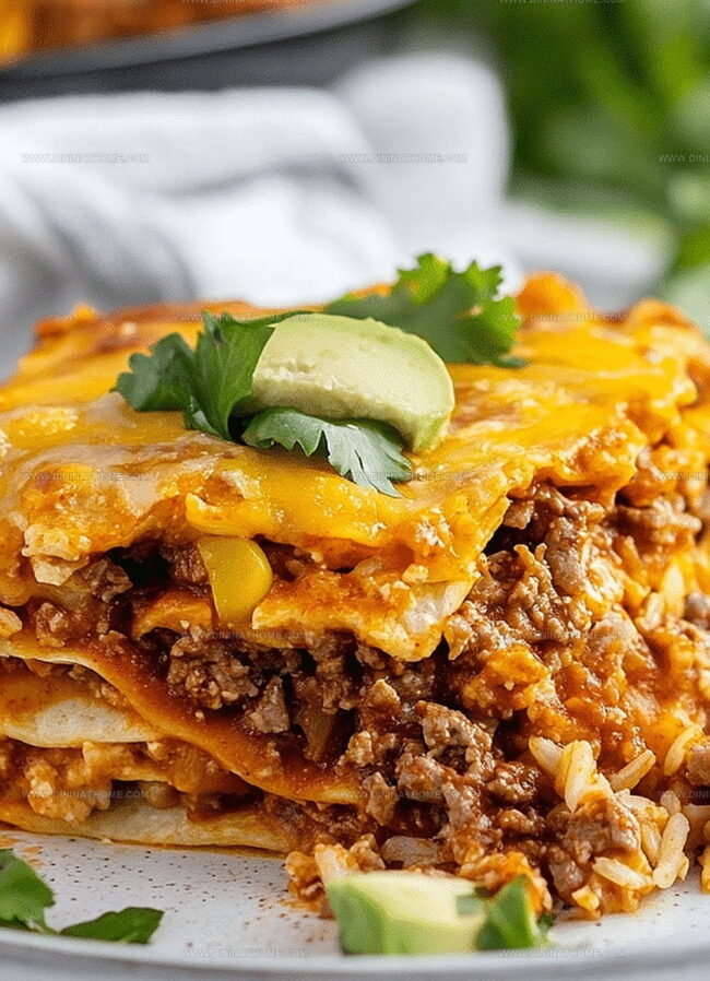 Rice And Beef Enchilada Casserole With Pro Polish