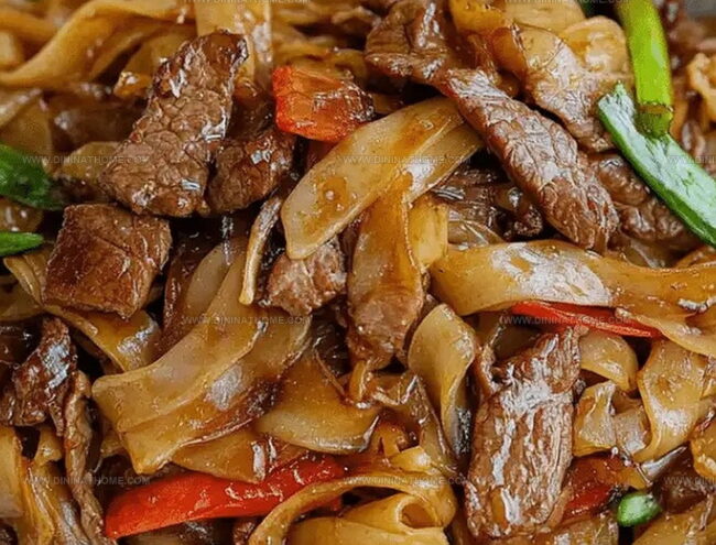 Beef with Flat Noodles Stir-Fry Method