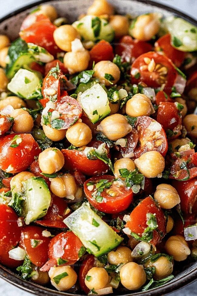 Tomato Garlic And Chickpea Salad That’s Fresh And Filling